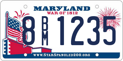 MD license plate 8BM1235