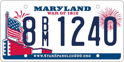 MD license plate 8BM1240