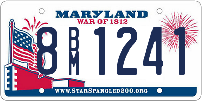 MD license plate 8BM1241