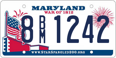 MD license plate 8BM1242