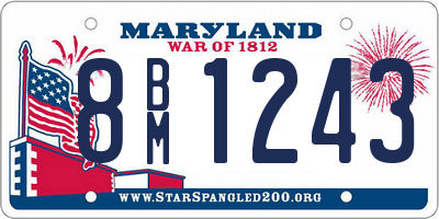 MD license plate 8BM1243