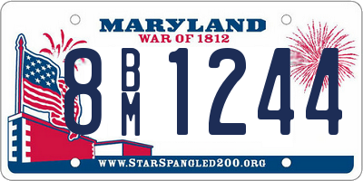 MD license plate 8BM1244