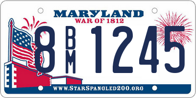 MD license plate 8BM1245