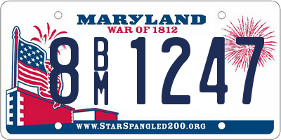 MD license plate 8BM1247