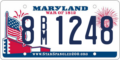 MD license plate 8BM1248