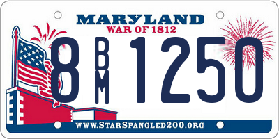 MD license plate 8BM1250