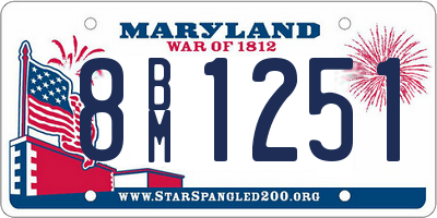 MD license plate 8BM1251