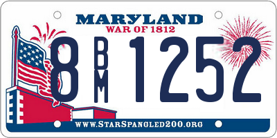 MD license plate 8BM1252