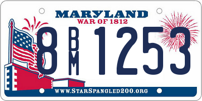 MD license plate 8BM1253