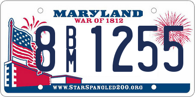 MD license plate 8BM1255