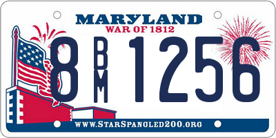 MD license plate 8BM1256