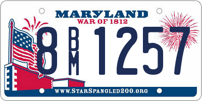 MD license plate 8BM1257