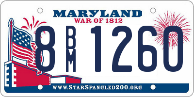 MD license plate 8BM1260