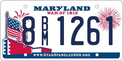 MD license plate 8BM1261