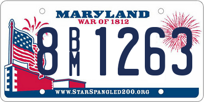 MD license plate 8BM1263