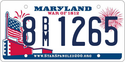 MD license plate 8BM1265