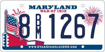 MD license plate 8BM1267