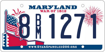 MD license plate 8BM1271