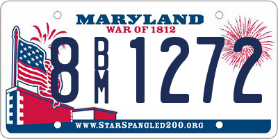 MD license plate 8BM1272