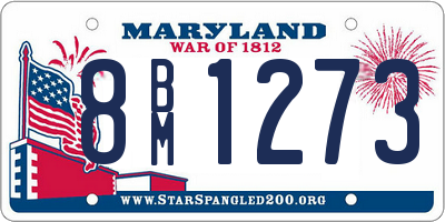 MD license plate 8BM1273