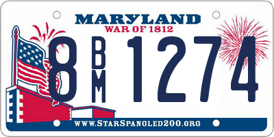 MD license plate 8BM1274