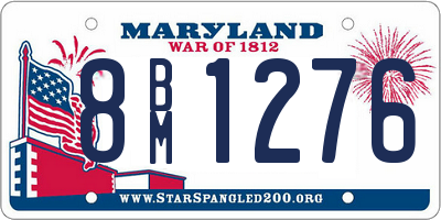 MD license plate 8BM1276