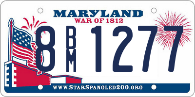 MD license plate 8BM1277