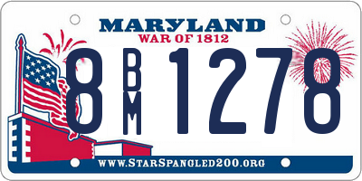 MD license plate 8BM1278