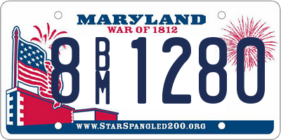 MD license plate 8BM1280