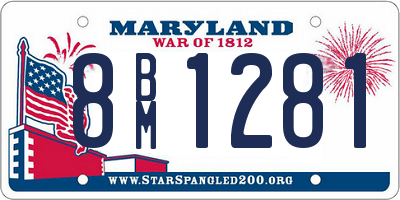 MD license plate 8BM1281