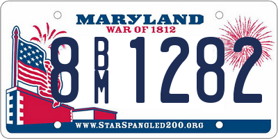 MD license plate 8BM1282