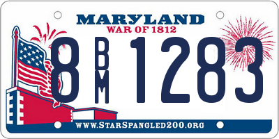 MD license plate 8BM1283