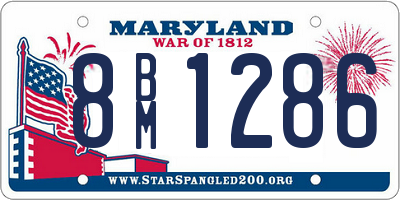 MD license plate 8BM1286