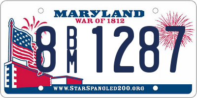 MD license plate 8BM1287