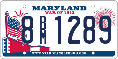 MD license plate 8BM1289