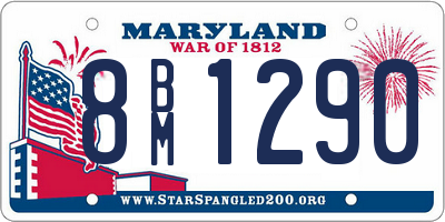 MD license plate 8BM1290