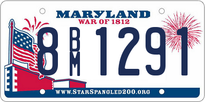 MD license plate 8BM1291