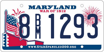 MD license plate 8BM1293