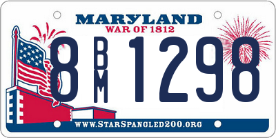 MD license plate 8BM1298