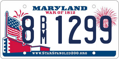 MD license plate 8BM1299