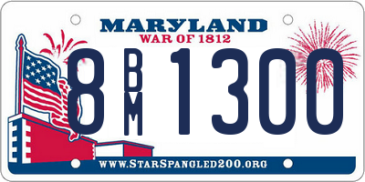 MD license plate 8BM1300