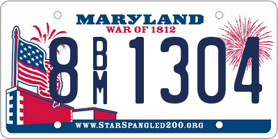 MD license plate 8BM1304