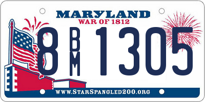 MD license plate 8BM1305