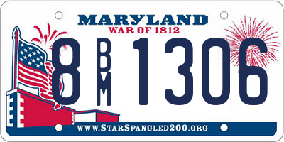 MD license plate 8BM1306