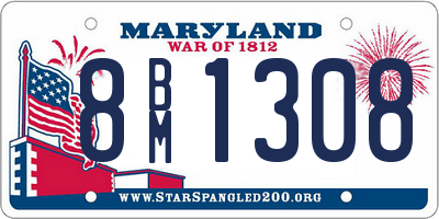 MD license plate 8BM1308