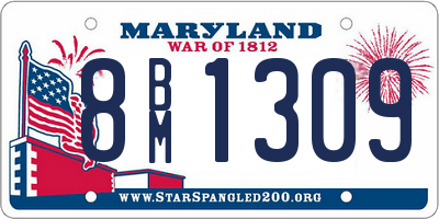 MD license plate 8BM1309