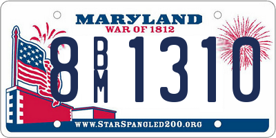 MD license plate 8BM1310