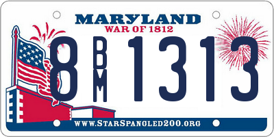 MD license plate 8BM1313