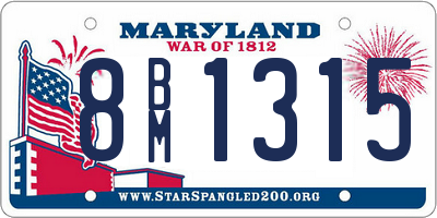 MD license plate 8BM1315