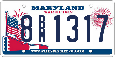 MD license plate 8BM1317